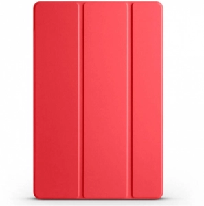 Samsung Galaxy Tab A9 Tablet Kılıfı Akıllı Uyku Modlu Standlı Şeffaf Smart Cover Kapak - Kırmızı