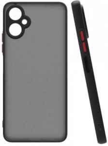 Tecno Camon 19 Neo Kılıf Kamera Korumalı Arkası Şeffaf Mat Silikon Kapak - Siyah