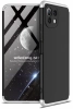 Xiaomi Mi 11 Lite Kılıf 3 Parçalı 360 Tam Korumalı Rubber AYS Kapak - Gri Siyah