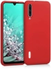 Xiaomi Mi A3 Kılıf İnce Mat Esnek Silikon - Kırmızı