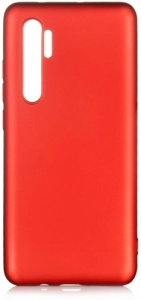 Xiaomi Mi Note 10 Lite Kılıf İnce Mat Esnek Silikon - Kırmızı