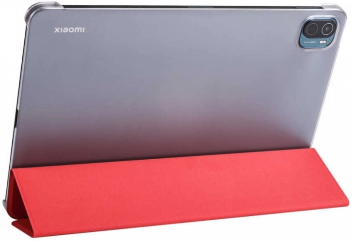 Xiaomi Mi Pad 5 Pro Tablet Kılıfı Standlı Smart Cover Kapak - Kırmızı