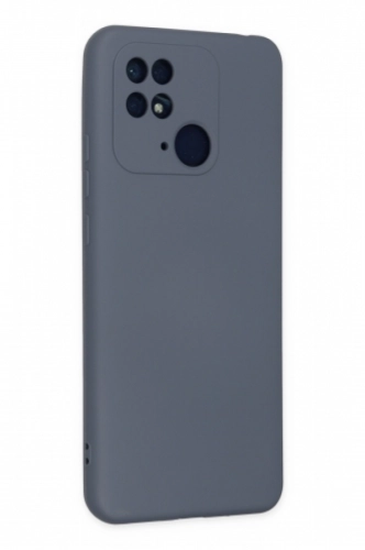Xiaomi Poco C40 Kılıf İçi Kadife İnci Esnek Kamera Korumalı Silikon Kapak - Gri