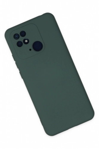 Xiaomi Poco C40 Kılıf İçi Kadife İnci Esnek Kamera Korumalı Silikon Kapak - Yeşil