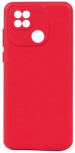 Xiaomi Poco C40 Kılıf Zore Biye Mat Esnek Silikon - Kırmızı