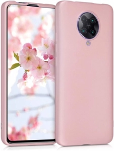 Xiaomi Poco F2 Pro Kılıf İnce Mat Esnek Silikon - Rose Gold