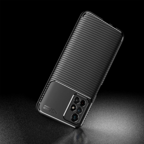 Xiaomi Poco M4 Pro 5G Kılıf Karbon Serisi Mat Fiber Silikon Negro Kapak - Lacivert