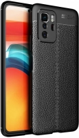 Xiaomi Poco X3 GT Kılıf Deri Görünümlü Parmak İzi Bırakmaz Niss Silikon - Siyah