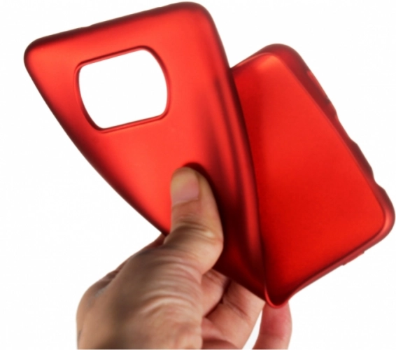 Xiaomi Poco X3 NFC Kılıf İnce Mat Esnek Silikon - Kırmızı