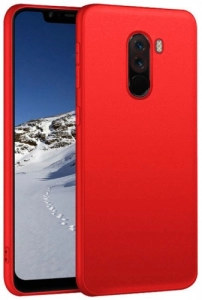 Xiaomi Pocophone F1 Kılıf İnce Mat Esnek Silikon - Kırmızı