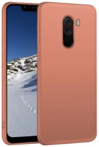 Xiaomi Pocophone F1 Kılıf İnce Mat Esnek Silikon - Rose Gold