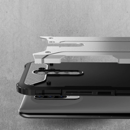 Xiaomi Redmi 9 Kılıf Zırhlı Tank Crash Silikon Kapak - Siyah