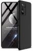 Xiaomi Redmi K40 Kılıf 3 Parçalı 360 Tam Korumalı Rubber AYS Kapak - Siyah